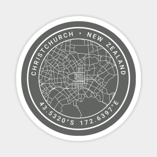 Christchurch Map Magnet